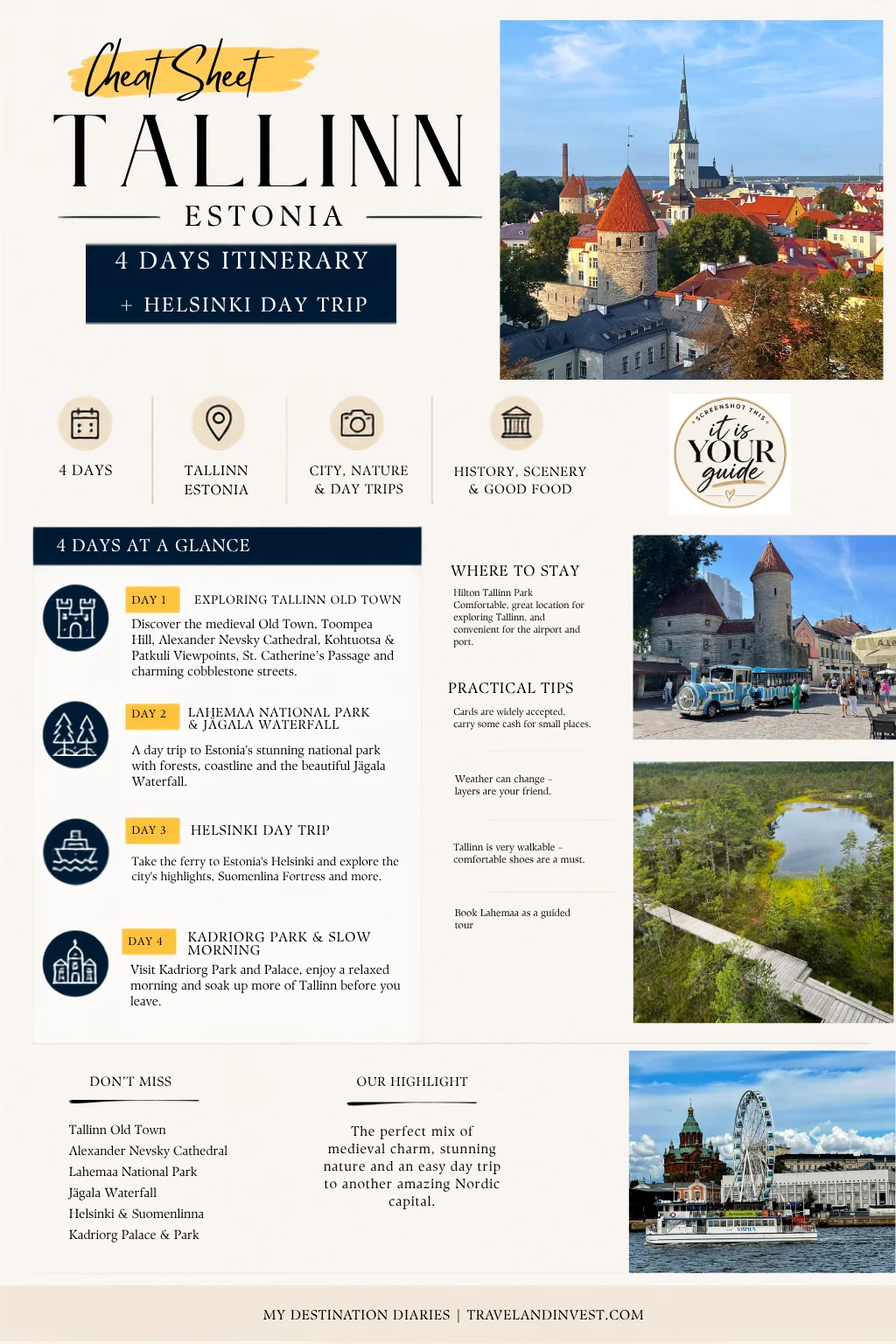tallinn guide and cheat sheet - 4 days itinerary