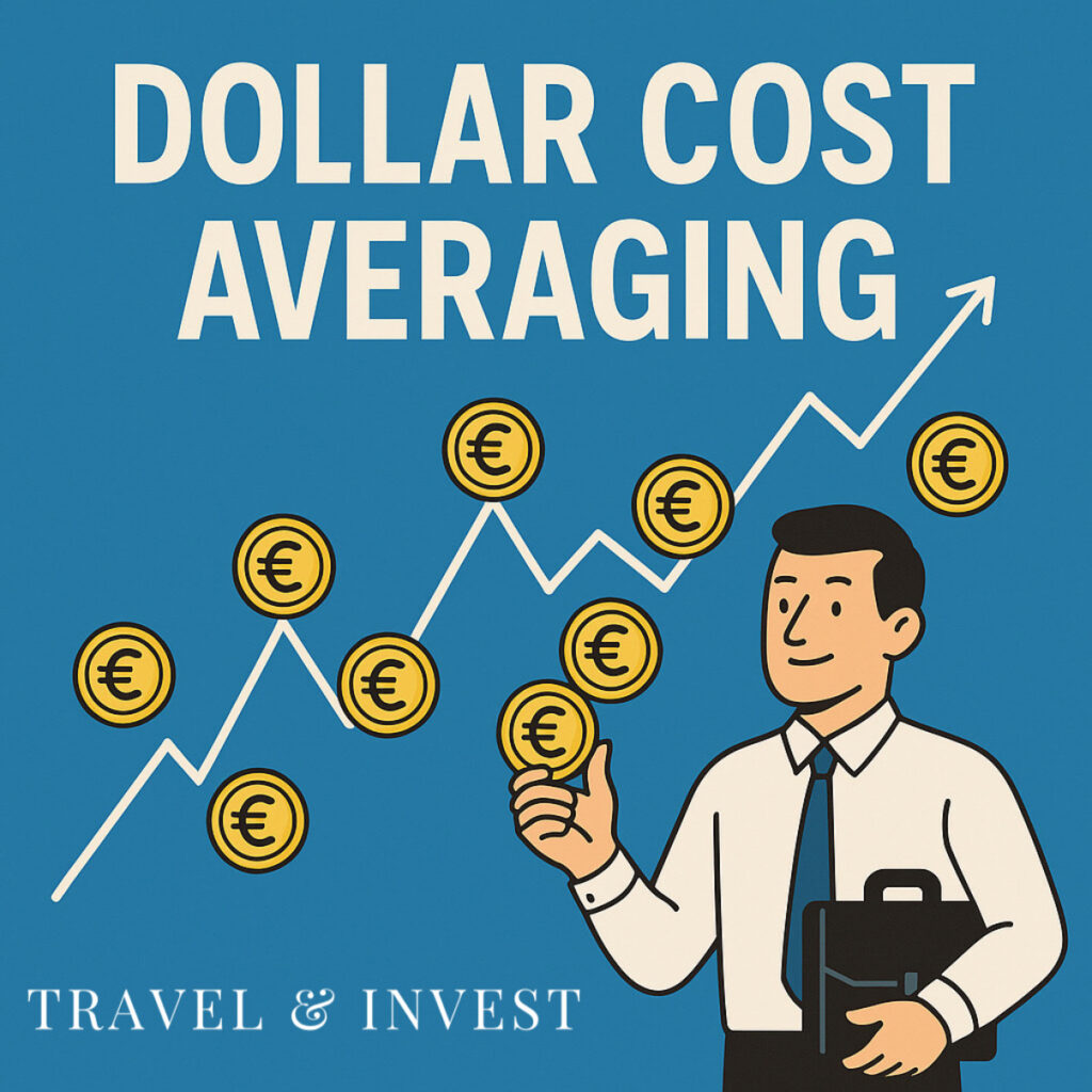 VWCE dollar cost averaging chart Europe